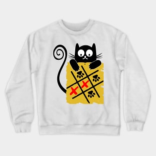 Black Cat Yellow  T-Shirt Cats Tee Shirt Gifts Crewneck Sweatshirt